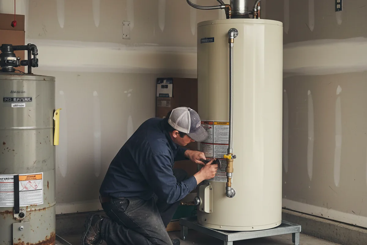 Water heater and shutoff valve replacement in Atmore